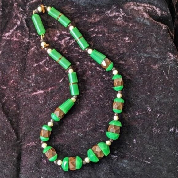 Art Deco Antique Single-Strand Graduated Glass Bead Necklace 1930s - Picture 15 of 16